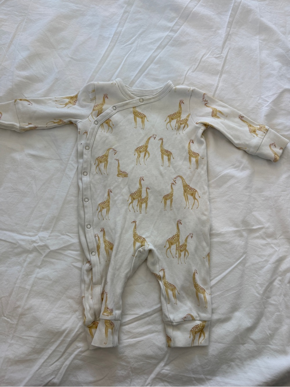 Pehr organic cotton kimono giraffe 3-6 month neutral